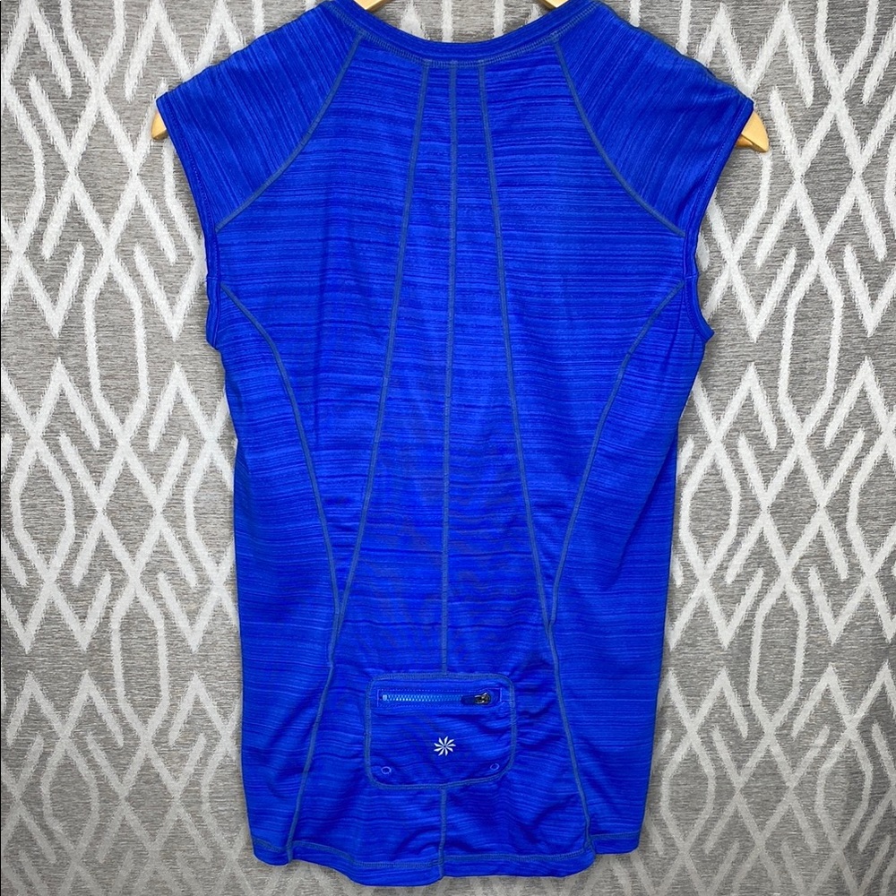 Athleta Blue Fitted Cap Sleeve Top Size: Small - Picture 4 of 4